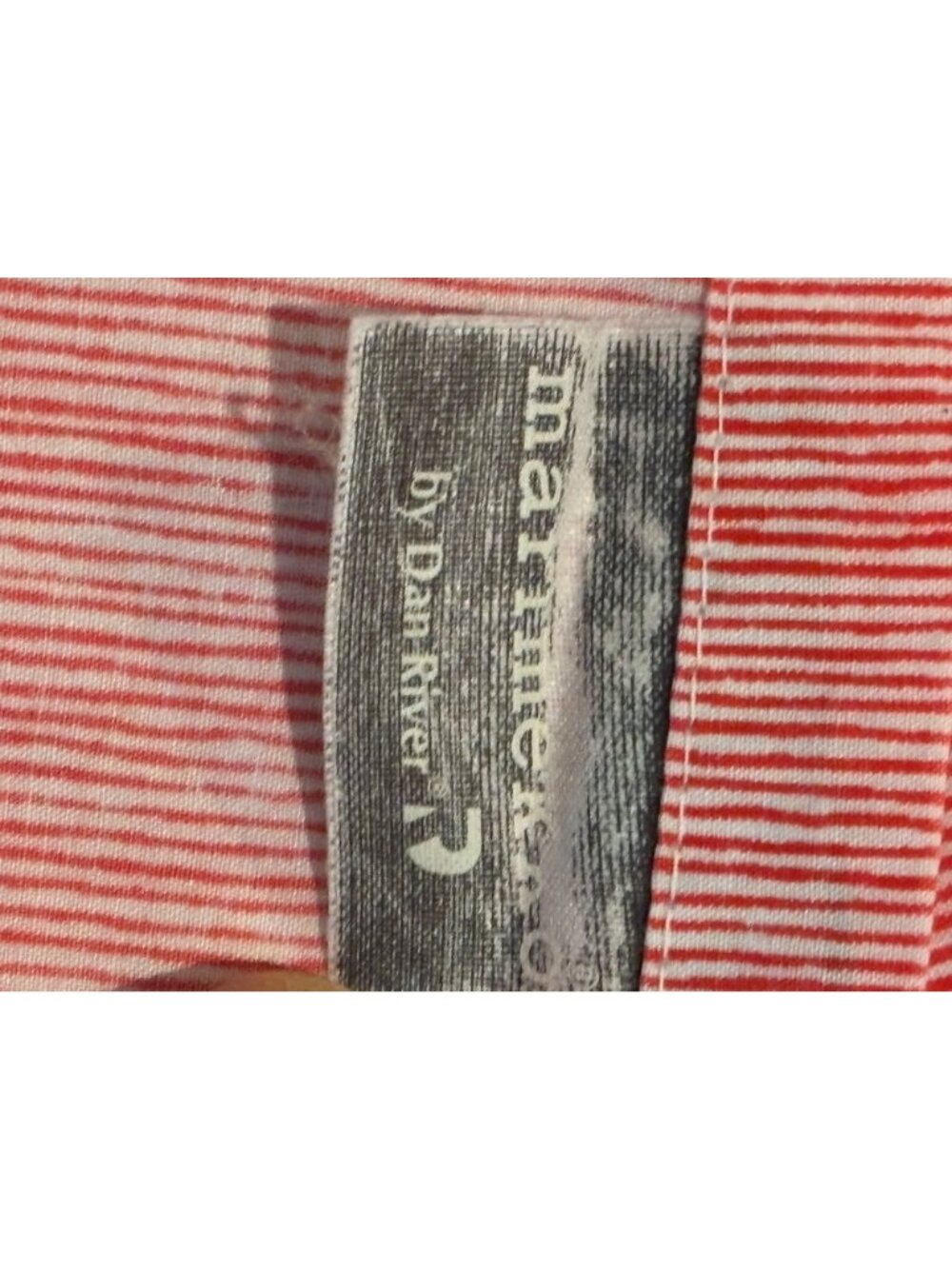 Marimekko by Dan River Twin Flat Sheet & Pillowcase Red White Stripe Vintage - Picture 11 of 12